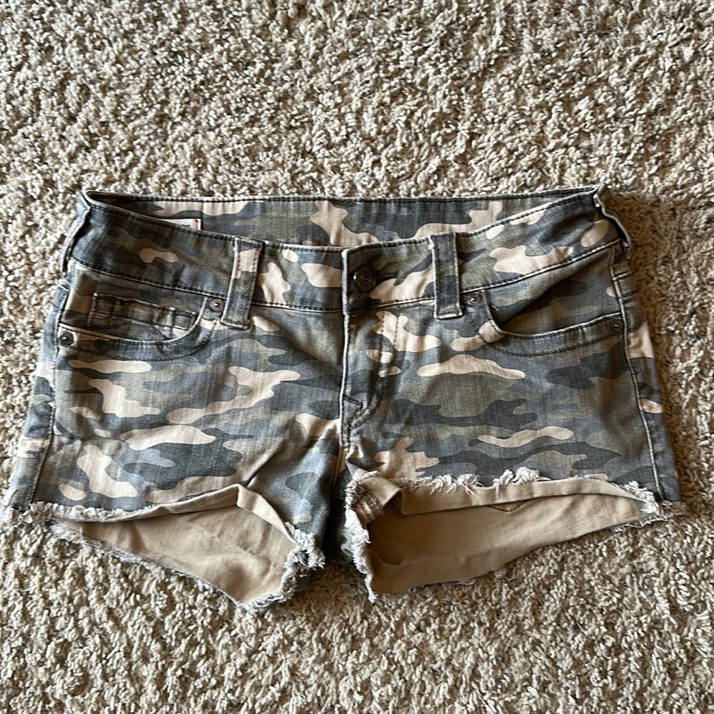 True religion camo shorts